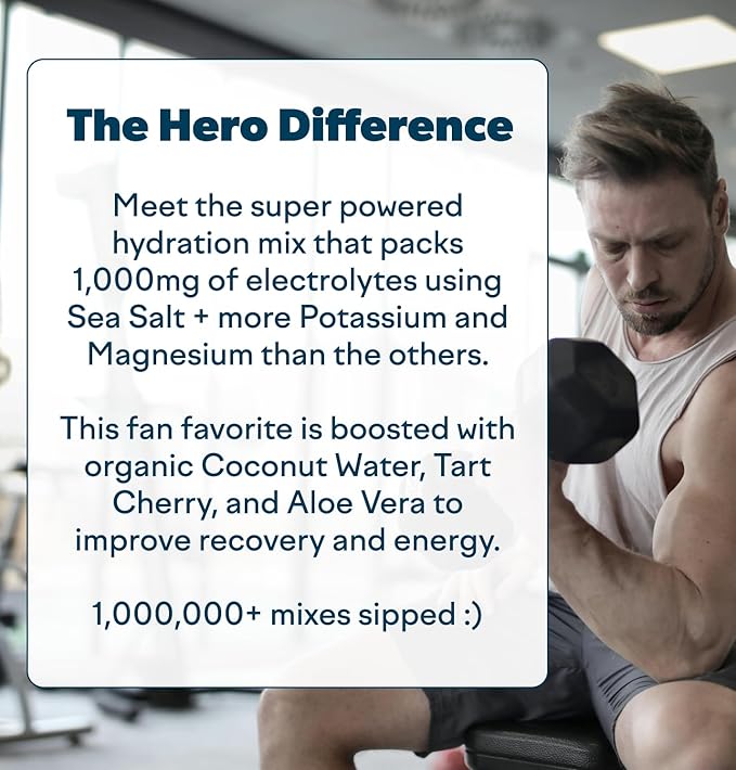 Feel Goods Hydration Hero, 1,000mg Electrolytes B12, Non 15 Count