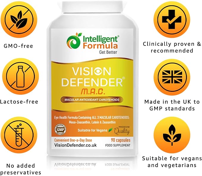 Vision Defender Lutein, Zeaxanthin & Meso-Zeaxanthin (90 capsules/One-A-Day)