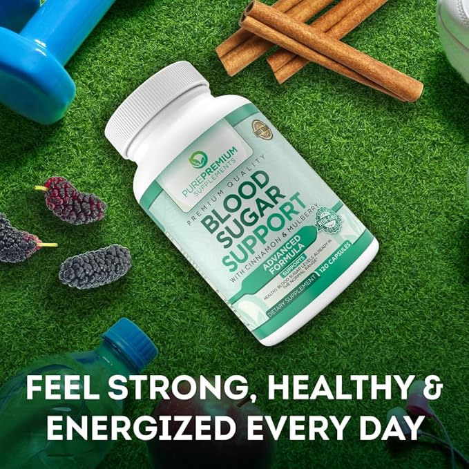 PurePremium Blood Sugar Support Supplement 120 Count