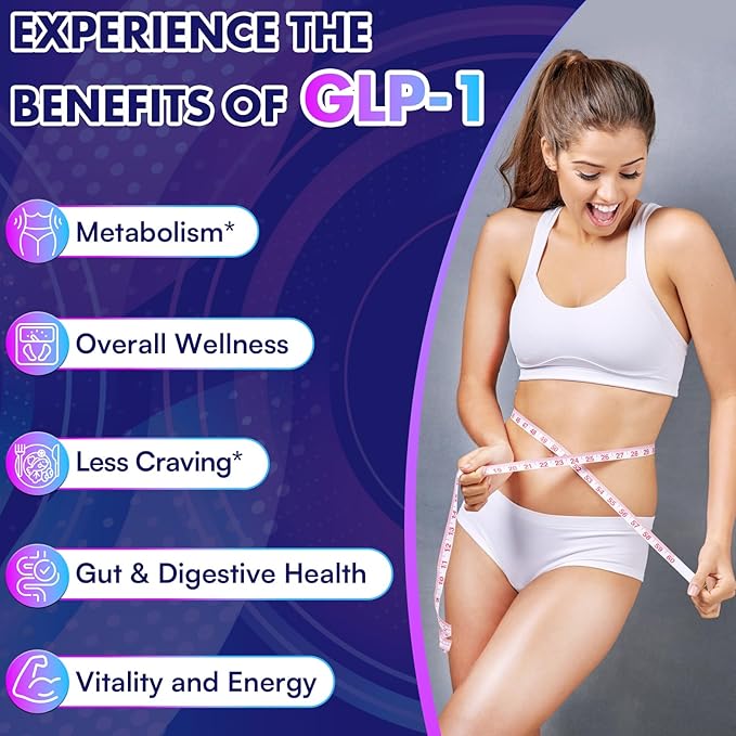 GLP-1 Supplement Support, with Naturally GLP1 Supplement Probiotic for Women & Men, Hops & Green Tea Extract, GLP 1 Supplements for Gut, Energy, GLP-1 Levels & Overall Health - 540 Capsules