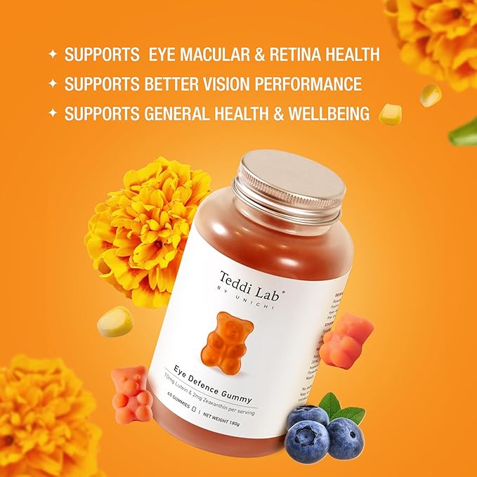 Unichi Eye Health Gummy, Lutein and 60 Count