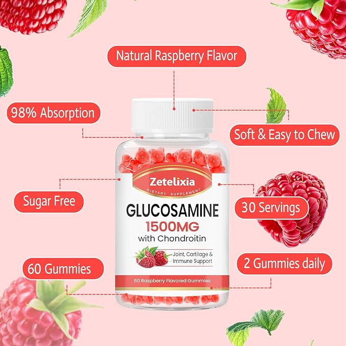 Glucosamine Chondroitin Gummies with MSM, Turmeric 60 Count