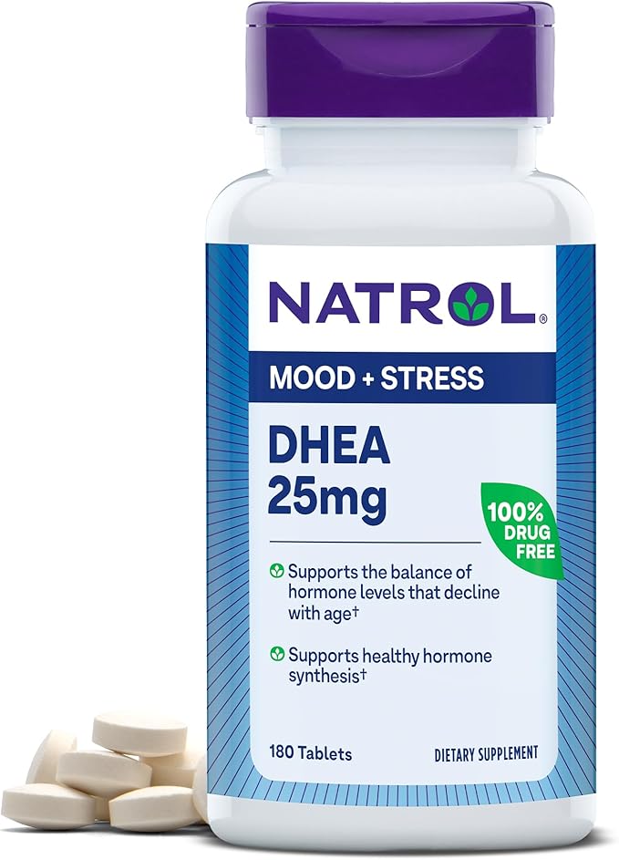 Natrol Mood & Stress DHEA 25mg 180 Tablets, 180 Day