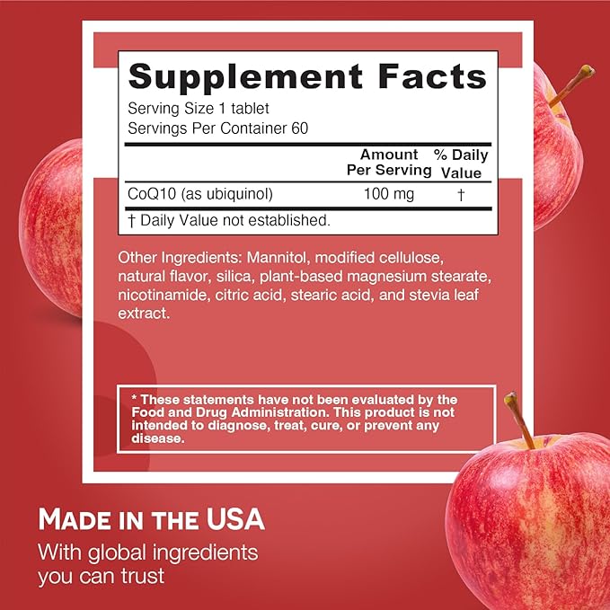 EZ Melts Dissolvable Ubiquinol 100mg, Active CoQ10, Heart 2-Month Supply