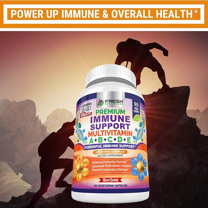 Immune Support Multivitamin for Men and B6, B12 B12 - 90 Vegan