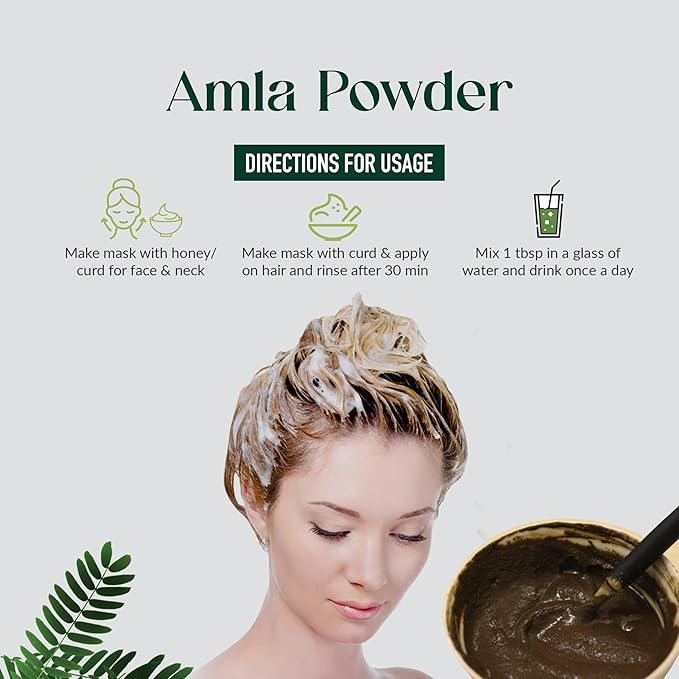 Organic Amla Powder Herbal Supplement Indian 100% Natural, (100g)