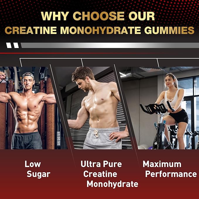 Creatine Monohydrate Gummies Complex 5000mg B12 for 5 Pack)