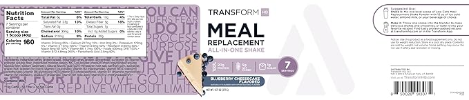 TransformHQ Meal Replacement Shake Powder 7
