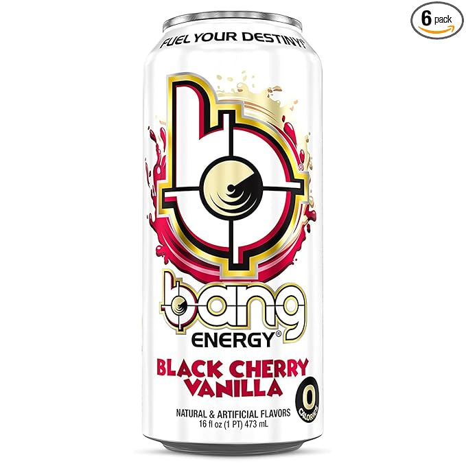 Bang Energy Drinks - 6, 16 ounce cans (Black Cherry Vanilla)