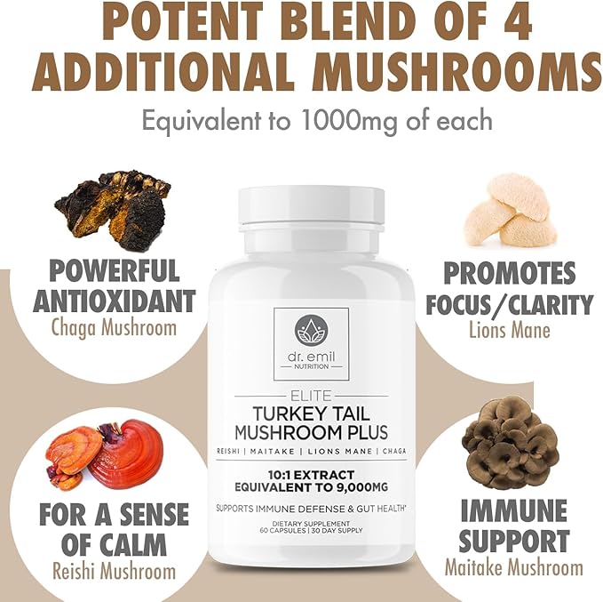 DR. EMIL NUTRITION Elite Turkey Tail Mushroom Plus Twin Pack