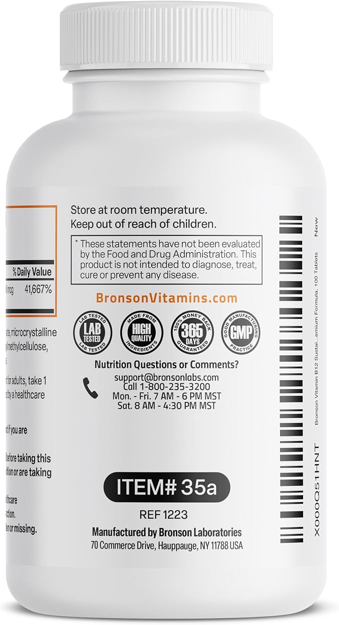 Bronson Vitamin B12 1000 mcg (B12 100 Count