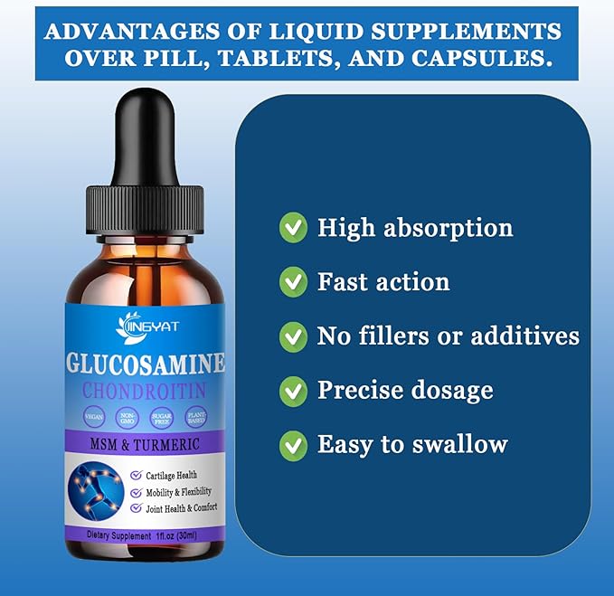 Glucosamine Chondroitin Liquid Drops 2000mg, Liposomal