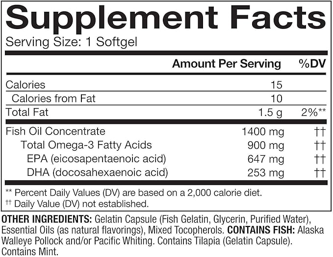 Member's Mark - Omega 3, Fish 1400 mg (900 mg 150 Softgels