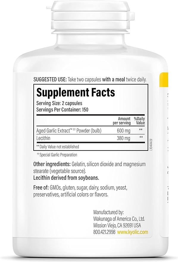 Kyolic Aged Garlic Extract Formula 104 300 Capsules