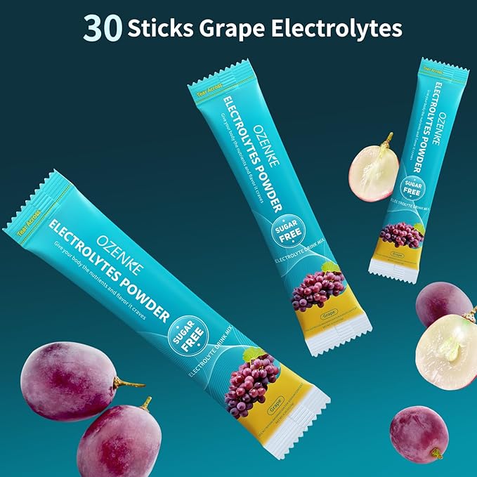 Electrolytes Powder Packets, 30 Sticks Hydration 0 Sugar 0 Calorie,