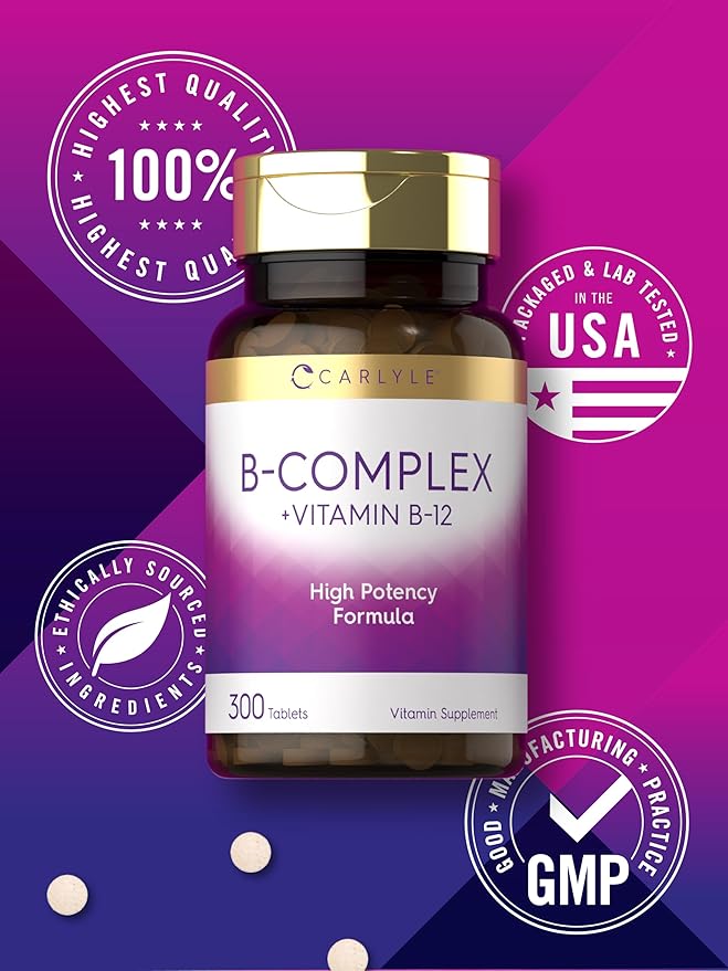 Carlyle B-Complex Vitamin with B12 300 Tablets