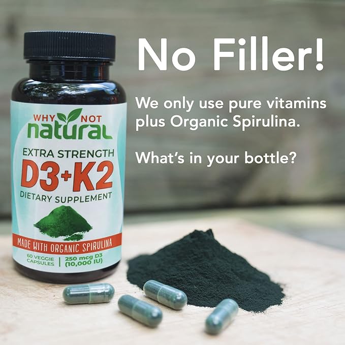 Vitamin D3 K2 (MK-7) with Organic 10000 IU