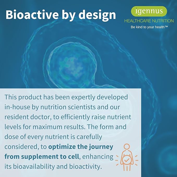 Igennus Probiotics & Prebiotic, Lactobacillus Acidophilus & Bifidobacterium, Live Cultures+ Lab4, Guaranteed 25 Billion CFU, for Women & Men, Non-Bloating Gut Health Support, Non-GMO, 6 x 30 Capsules