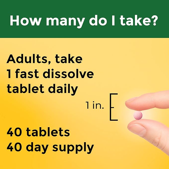 Nature Made Vitamin B12 3000 mcg, B12 for 40 Sugar 40 Day