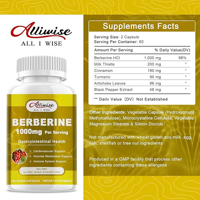 Berberine Supplement - 1000mg Berberine
