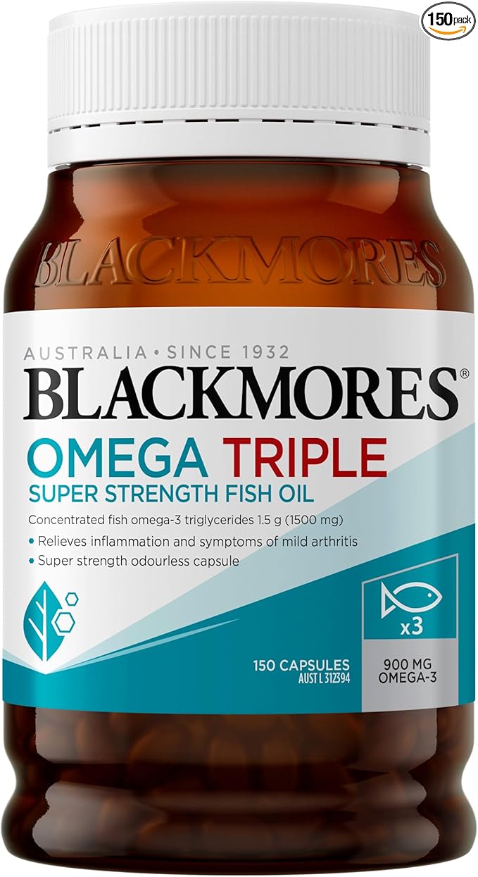 Blackmores Omega Triple Concentrated Fish Oil 150 Capsules