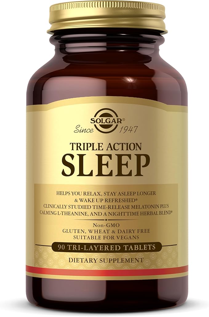 Solgar Triple Action Sleep, 90 Tri-Layer Tablets 90 Servings