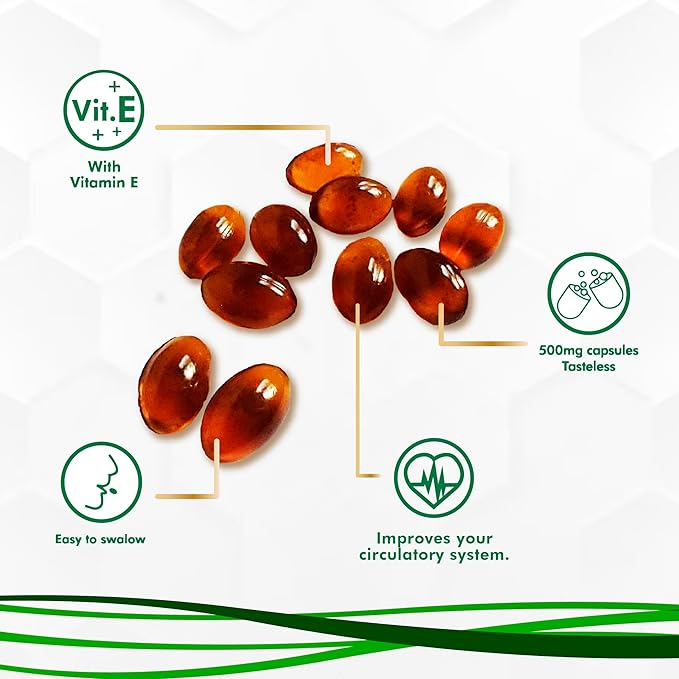 Propolis Health Propolis Capsules 1000mg-Daily 2 Capsules 50 Days (100 Capsules)