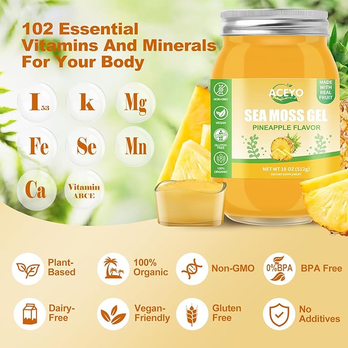 (18 OZ) Irish Sea Moss Gel 102 Vitamins