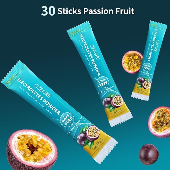 Electrolytes Powder Packets, 30 Sticks Hydration 0 Sugar 0 Calorie,