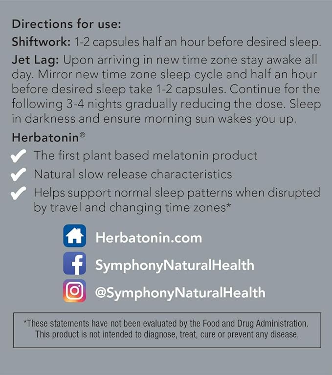 Herbatonin 3mg - The Only Natural 60 Vegan (60 Day