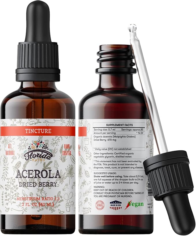 Acerola Tincture (Vitamin C), Organic Acerola