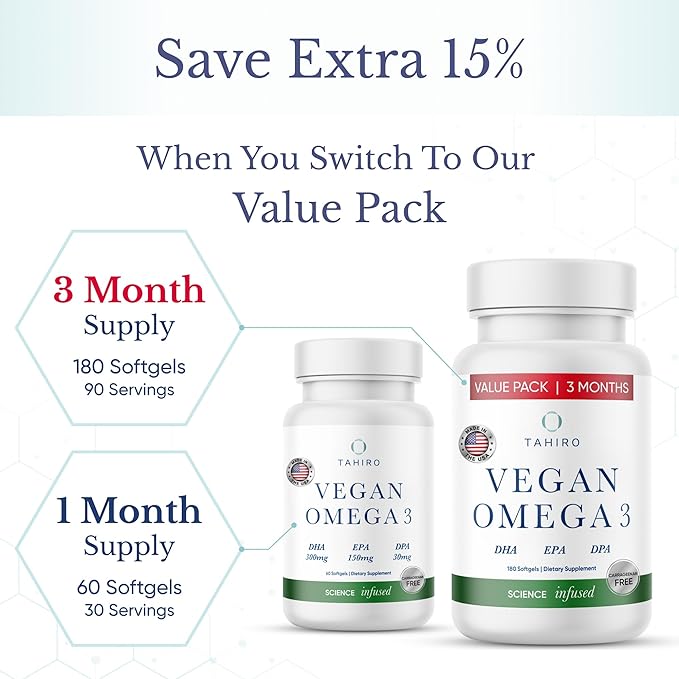 Vegan Omega-3 Softgels 1000mg