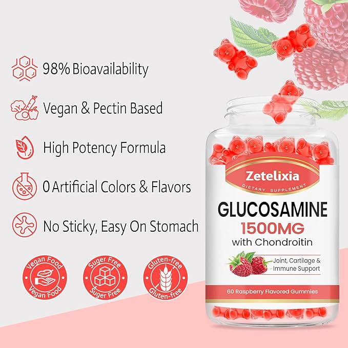 Glucosamine Chondroitin Gummies with MSM, Turmeric 60 Count