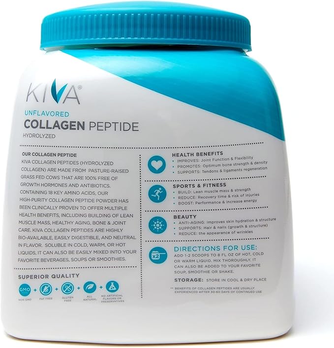 Kiva Collagen Peptide Powder 16 oz