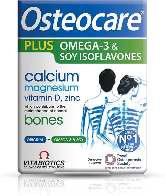 Vitabiotics Osteocare Plus 2-in-1 Formula 800mg with D3, Magnesium, Omega-3 | 90 Tablets