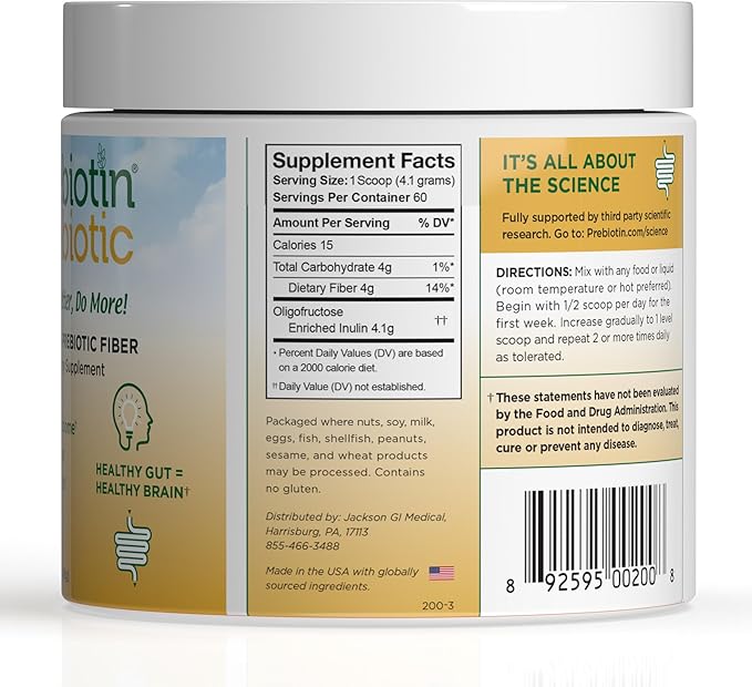 Prebiotin Prebiotic Fiber Supplement Powder – 8.68 oz