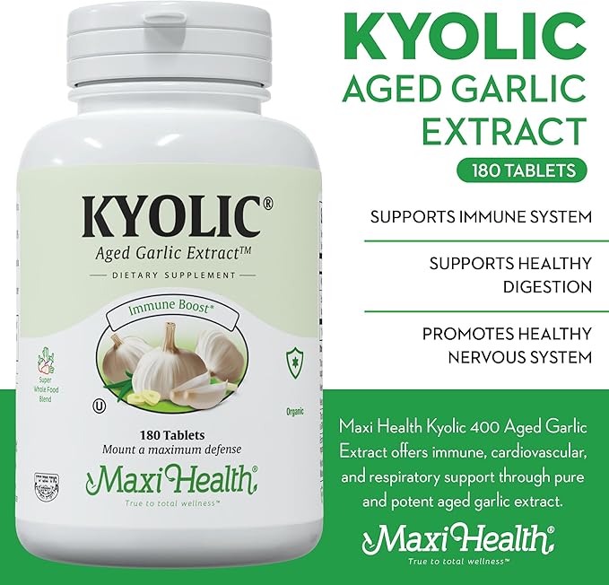 Maxi Health Kyolic Organic Garlic Supplement (180 Count)