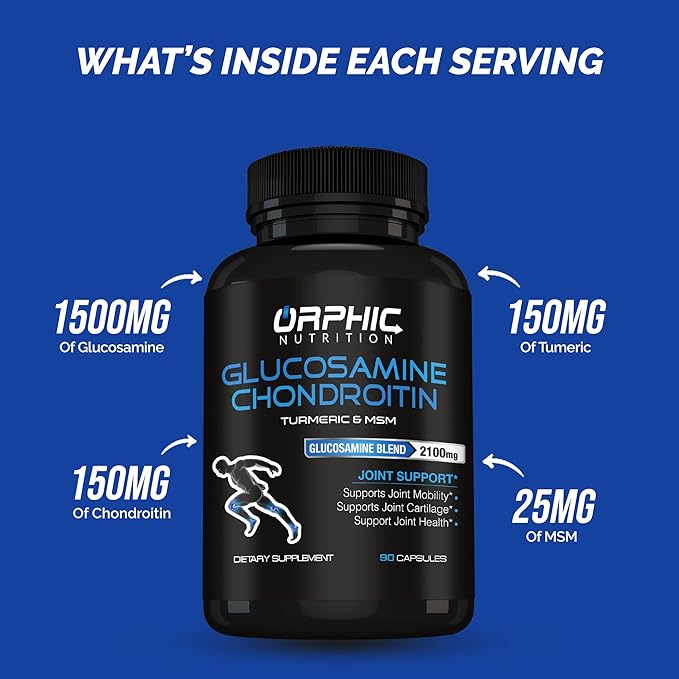 ORPHIC NUTRITION Glucosamine Chondroiting MSM 2100MG (90 Caps)