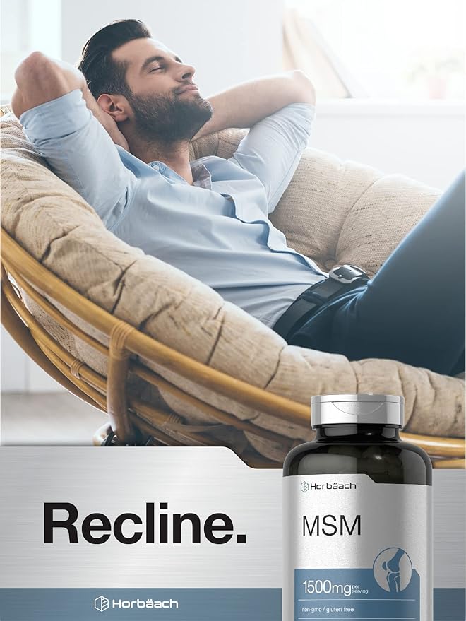 Horbäach MSM Supplement Capsules 1500mg | 240 Count