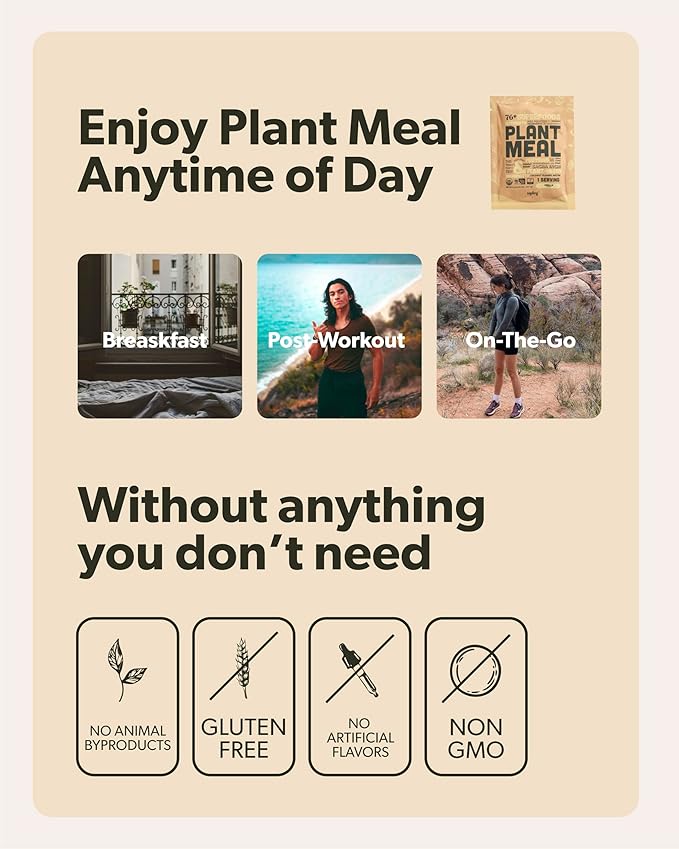 Plant Meal Replacement Shake 25g of 76+ Organic 1 Serving