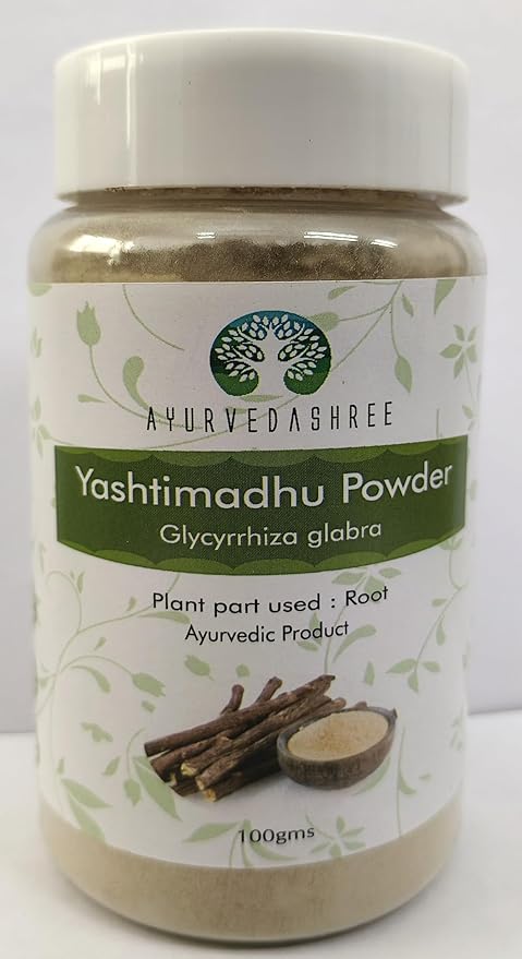 Yashtimadhu Powder 100 Gm | Natural Mulethi Powder/Licorice Powder Glycyrrhiza glabra | Supports Immunity | Mulethi | Vegan | Non GMO | Gluten Free