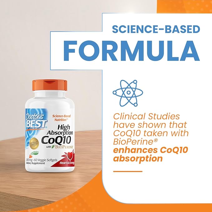 Doctor's BEST High Absorption CoQ10 200 mg, 60 Veggie