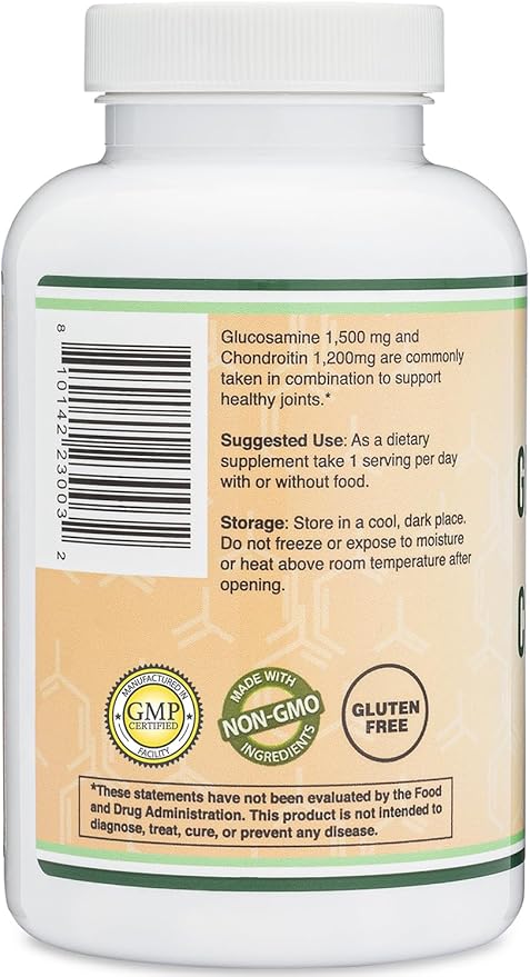 Glucosamine Chondroitin Triple Strength (1,500mg Glucosamine 1,200mg Chondroitin) 180 Tablets,