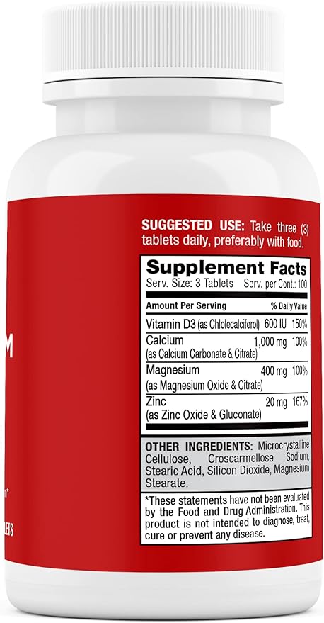 Safrel Calcium Magnesium Zinc with Vitamin D3, 300 300 Tablets 1000 mg, 400 mg, 20 mg D3 600 600 IU