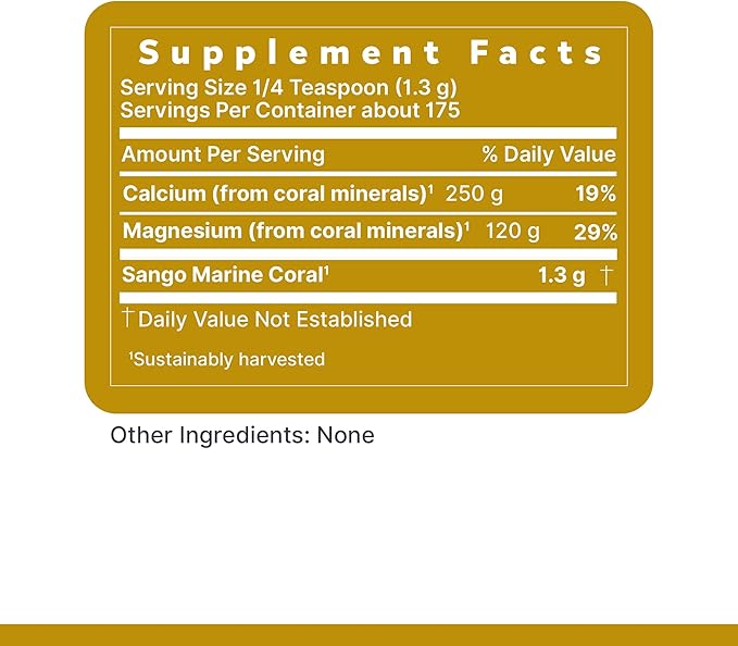 Premier Research Labs Calcium Magnesium - from Sango Coral Calcium - for Tooth Care, Bone & Joint Health - No Fillers or Additives - Supplements for Healthy Alkaline pH - Kosher - 8 oz