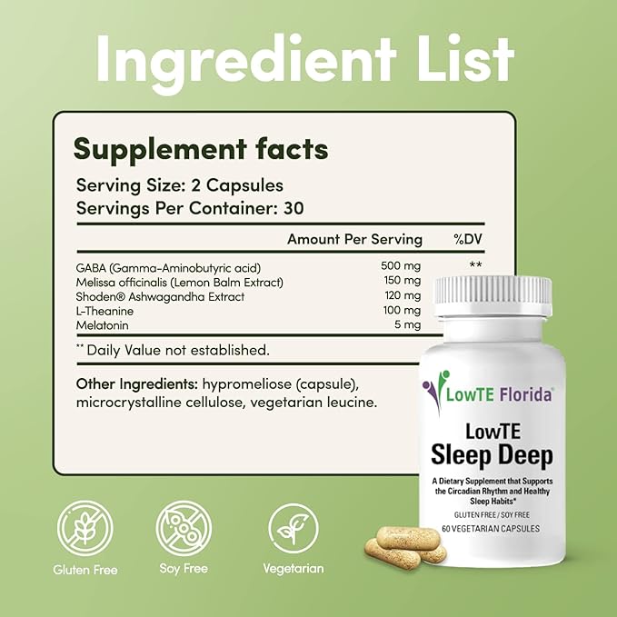 Sleep Deep - 60 Capsules I 5mg, Ashwagandha,