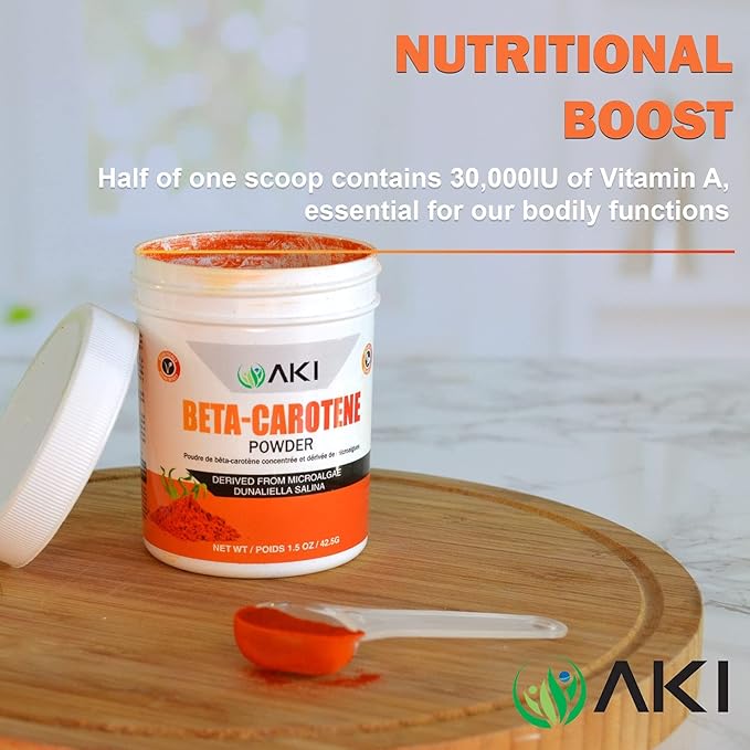 AKI Beta Carotene 10% Powder (1.5Oz, 42.52G) Highly