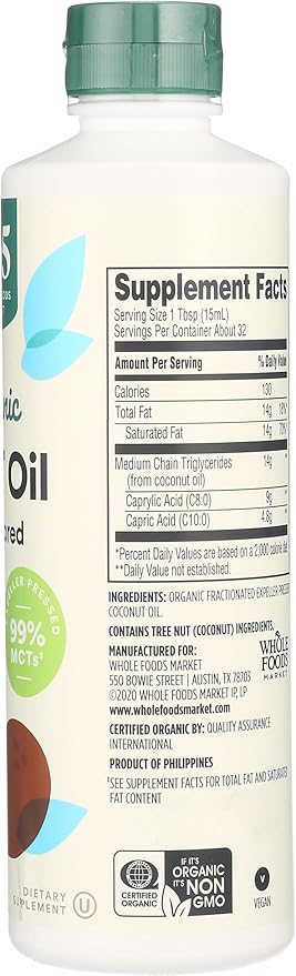 365 By Whole Foods Market, MCT Oil Unflavored, 16 Fl Oz