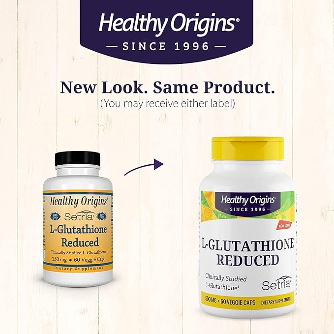 Healthy Origins L-Glutathione (Setria) Reduced, 500 mg 60 Veggie