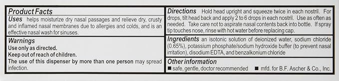 AYR Saline Nasal Mist, 1.69 Fl 2)